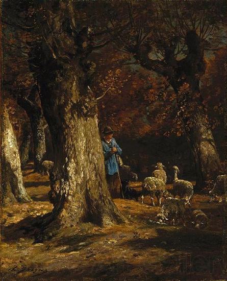 Charles Jacque The Old Forest Norge oil painting art